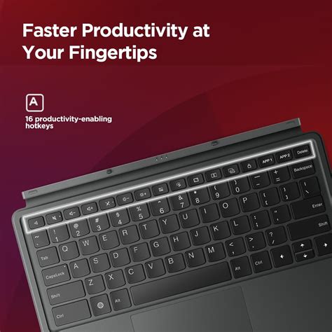 Lenovo Original Tab P12 Keyboard Detachable, 3-Point Pogo-Pin ...