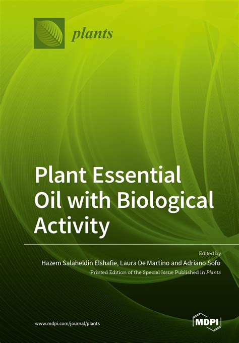 Plant Essential Oil with Biological Activity | MDPI Books