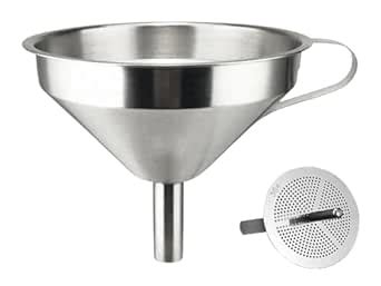 Wezone Multipurpose Stainless Steel Funnel with Detachable Strainer ...