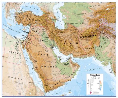 Middle East Map Labeled