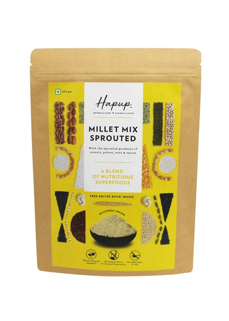 Get Millet Mix Sprouted, Chidren Food with Multi Millet - 500 Gm Pack ...