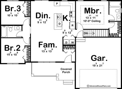 1 Story Modern Farmhouse House Plan | Daniels