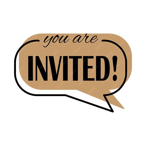 Premium Vector | You are invited lettering quote isolated on white ...