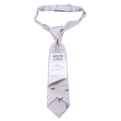 3159Y cravatta bimbo nodo fisso ARMANI JUNIOR silk tie fixed node BOY