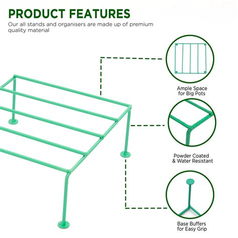 Urban Plant Titanium Stand (Set of 6 - Green)