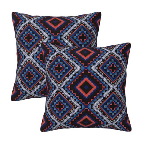 Home Throw Pillow Covers Two Sides Printed Ethnic fabric background Decor Sofa Living Room Bed ...