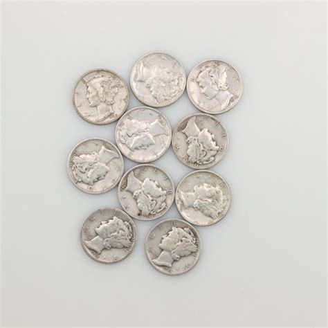 10 Mercury Silver Dimes | Property Room