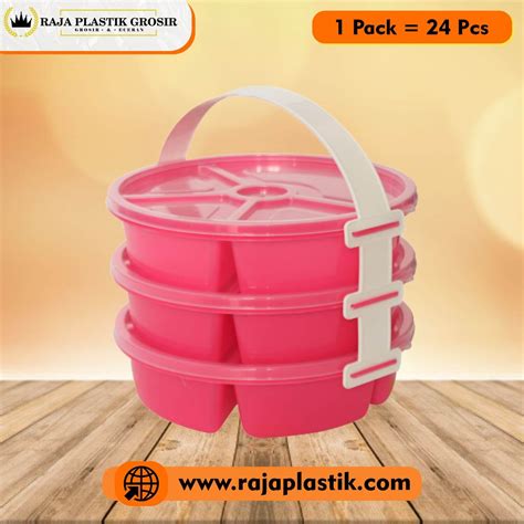 Rantang Tepak Bulat Catering Plastik susun 3 - RAJA PLASTIK GROSIR ...
