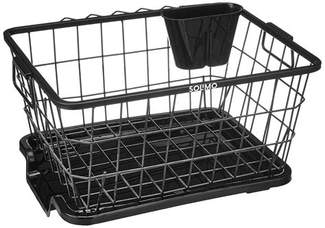 Amazon Brand - Solimo Mid-Steel Utensil Basket with Spoon Holder ...
