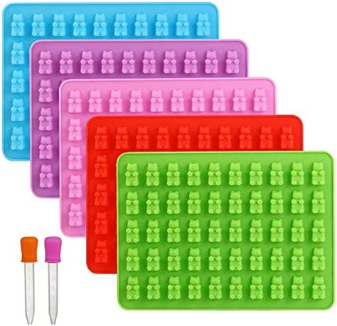 Mini Gummy Bear Molds Candy Molds - Chocolate Gummy Molds ，Non-Stick ...