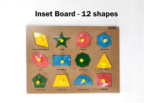 Su/Inset Board 12 Shapes Geometry Shapes – Vyvic Educational Needs
