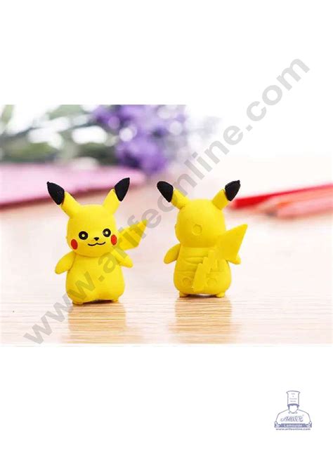 CAKE DECOR™ 1 Piece Mini Pikachu Rubber Cake Topper - Assorted (SBT-R-002)