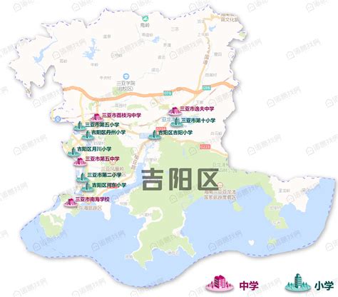 三亚市天涯区行政地图展示_地图分享