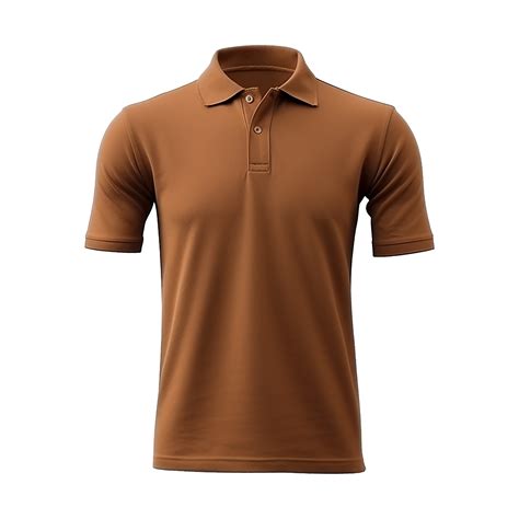 AI generated Short sleeves brown polo t-shirt isolated on transparent ...