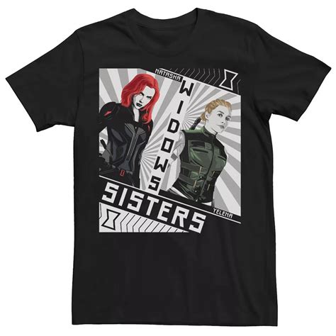 Men's Marvel Black Widow Natasha Yelena Widows Sisters Tee