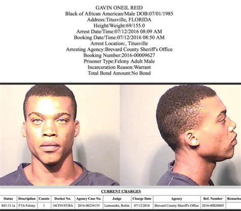 Arrests In Brevard County: July 13, 2016 - Space Coast Daily