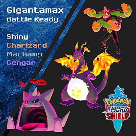 Buy Shiny Gigantamax Charizard, Gengar, Machamp for and Shield Online ...