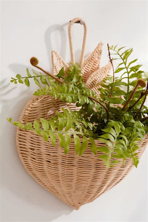 Rattan Wall Plant Pots | Cane Wall Flower Pots | Bamboo Wall Planters ...