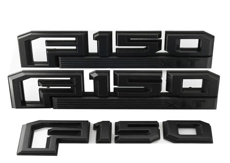 Buy 3x F150 XLT Fender Emblems F-150 Rear Tailgate Badge 3D Decal ...