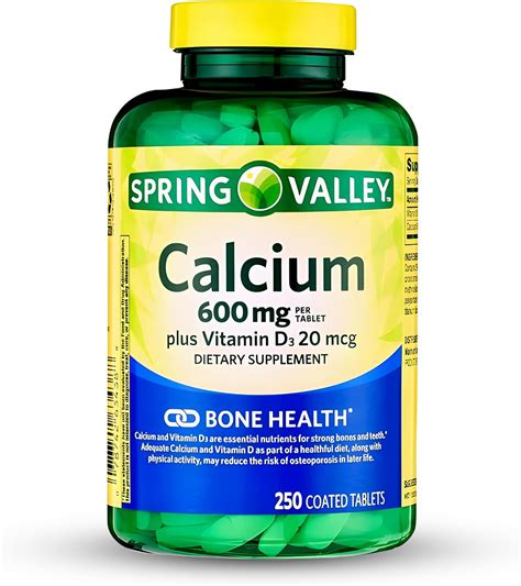 Amazon.com: Spring-Valley Calcium Supplement-Calcium 600 mg with ...