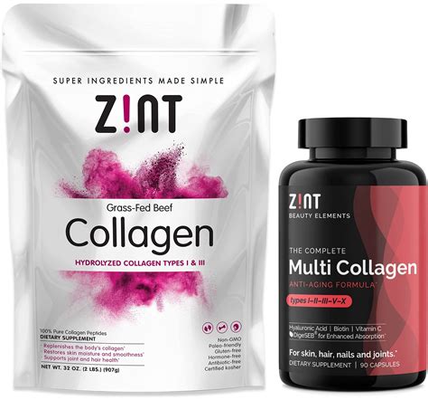 Buy Zint Collagen Bundle: Collagen Peptides Powder (32 oz) + Complete ...