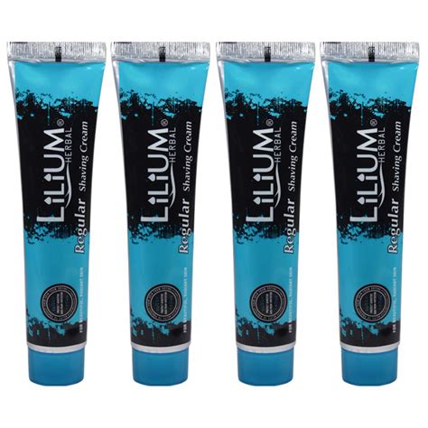 Lilium Herbal Regular Shaving Cream with Tea Tree Oil (120 grams) Pack ...