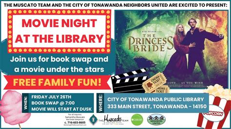 Book Swap & The Princess Bride viewing at the City of Tonawanda Library ...