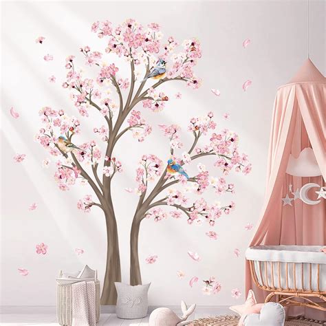 Decalmile Large Cherry Blossom Tree Wall Decals - Pink Flower India | Ubuy