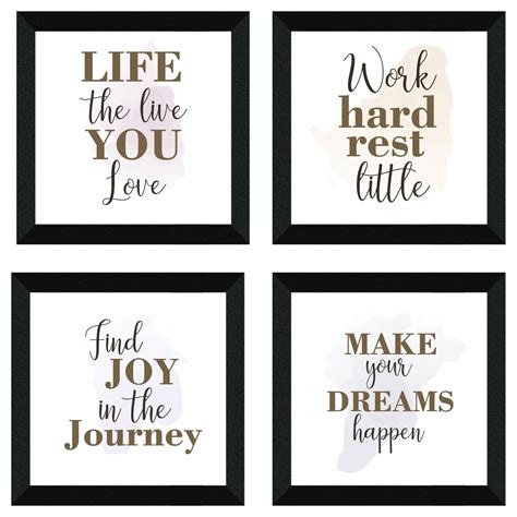 SAF paintings set of 4 motivational modern art Wall Decor Premium ...