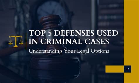 Top 5 Defenses used in Criminal Cases: Understanding Your Legal Options