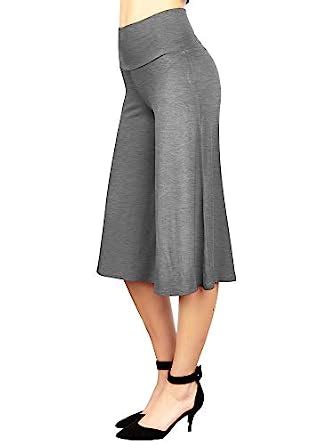 Buy Made By Johnny WB876 Womens Knit Culottes Pants M HDG at Amazon.in