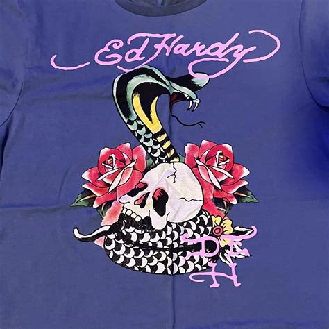 BLUE MODERN ED HARDY SHIRT never worn will take... - Depop