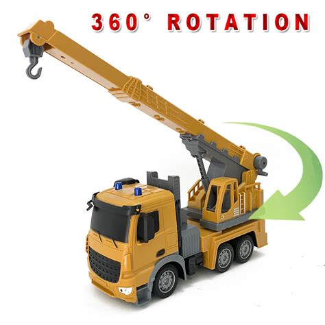 Buy Powerful Motorized RC Crane Truck Construction Toy - Remote Control ...