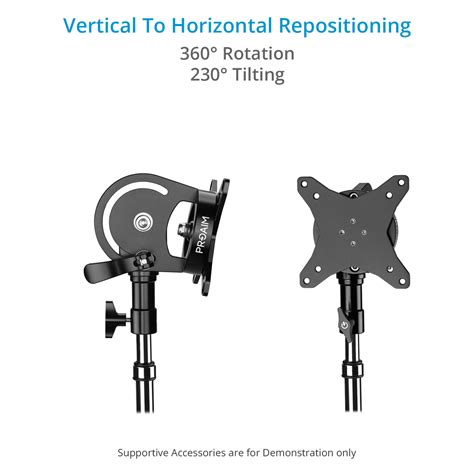 Proaim 360° Rotation VESA 75mm/100mm Tilting Monitor Mount with 5/8 ...