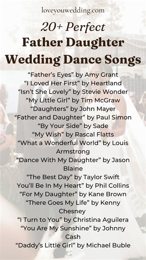 50 best father daughter wedding dance songs – Artofit