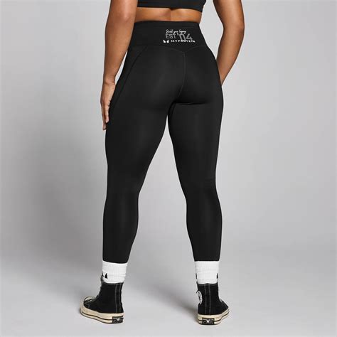 MP Women's Origin Graphic Training Leggings - Black | Myprotein UK