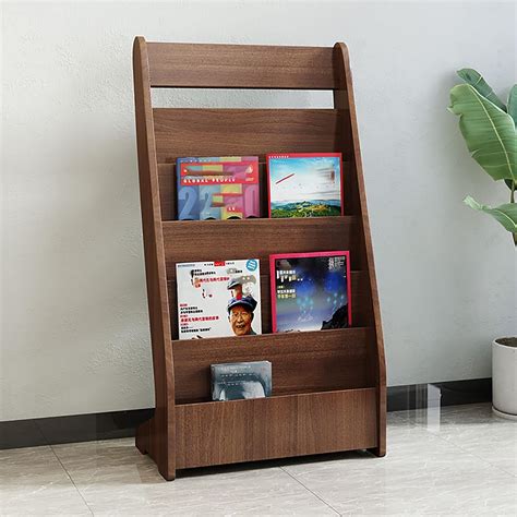 Amazon.com: Magazine Rack Holder for Shelves, Solid Wood Large Floor ...