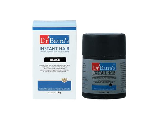Dr Batra's Instant Hair Natural Keratin Hair Building Fibre Black ...