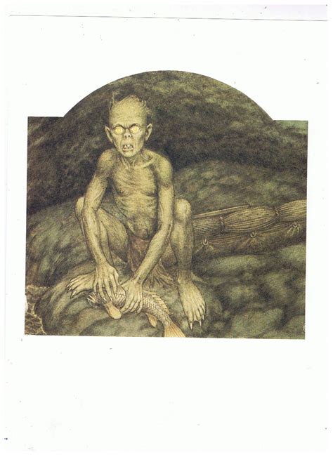 GOLLUM Vintage J.R.R. Tolkien Hobbit / LOTR Painting Print - Etsy Canada - J.R.r. Tolkien Illustrations