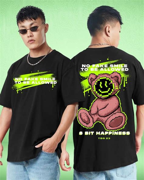 fake smile black Oversized Tshirt – TBS-THEBARGAINSTREET
