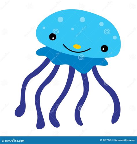 Cartoon Jellyfish Clipart Black