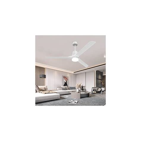 Buy alescu White Ceiling Fans with Lights,60 Modern Ceiling Fan with ...