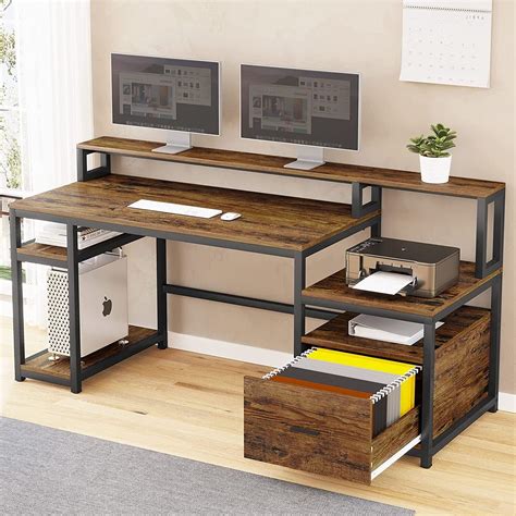 Computer Desk with File Drawer 的图像结果