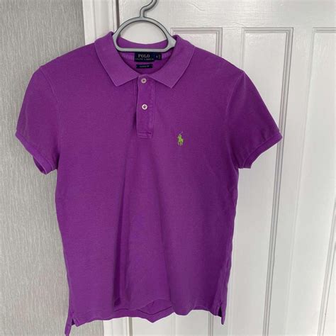 Polo Ralph Lauren Women's Green and Purple Polo-shirts | Depop