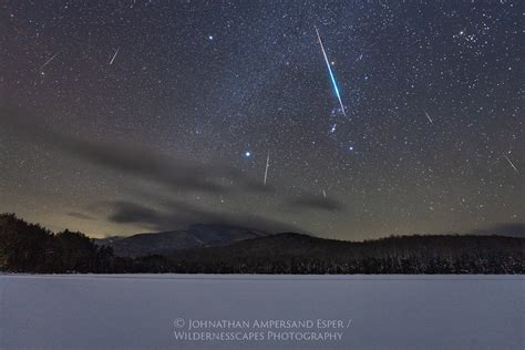 Geminid Meteor Shower and blue-green burning fireball over Algonquin ...