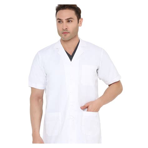 Shop Short Sleeve Apron Lab Coat with Name Engraving for Free