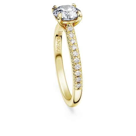 Eternity solitaire ring, Lab-grown diamonds 1.2 ct tw, Round shape, 14K ...