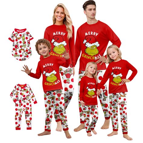 Grinch Family Pjs Matching Sets Christmas, Grinch pijamas de navidad ...