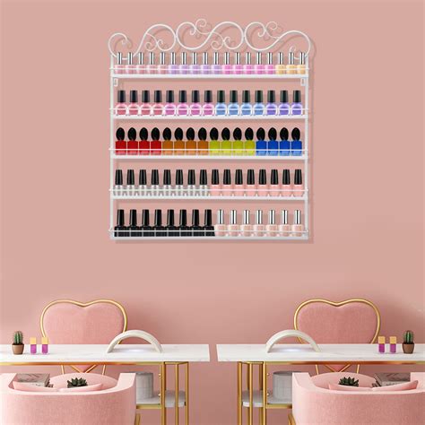 Red Barrel Studio® 5 Tier Nail Polish Wall Mount Metal Rack | Wayfair