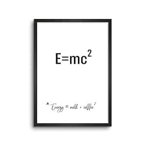 LAMRON Einstein's Theory Of Coffee Relativity Wall Decoration Art ...